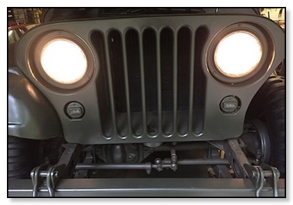 Photo of Jeep headlights on