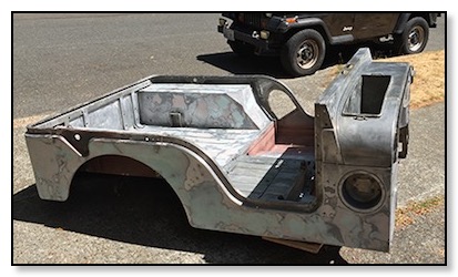 Photo of Jeep tub ready for paint