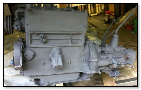 Photo of primed engine