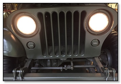 Photo of Jeep headlights on